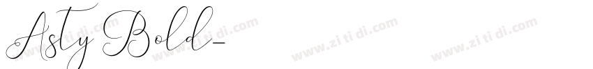 Asty Bold字体转换